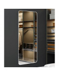 Напольное и настенное зеркало с закруглёнными углами в полный рост в  белой раме Империал в интернет-магазине зеркальной мастерской ЗЕРКАЛА-М фото 1 