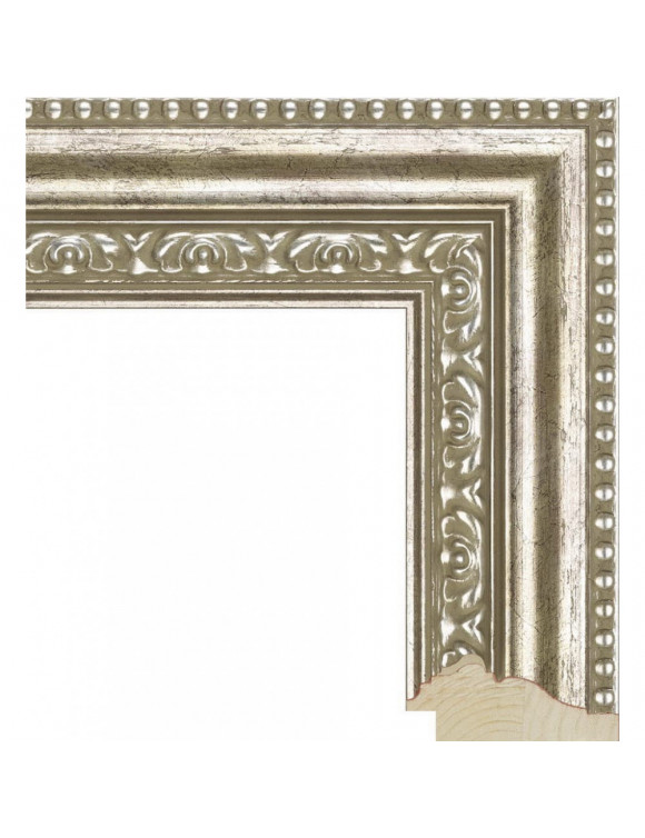 RS025.1.065 Деревянный багет серебряный в интернет-магазине зеркальной мастерской ЗЕРКАЛА-М фото