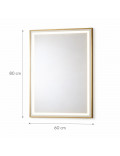 Зеркало с подсветкой в золотой алюминиевой раме RF011 в интернет-магазине зеркальной мастерской ЗЕРКАЛА-М фото 7 